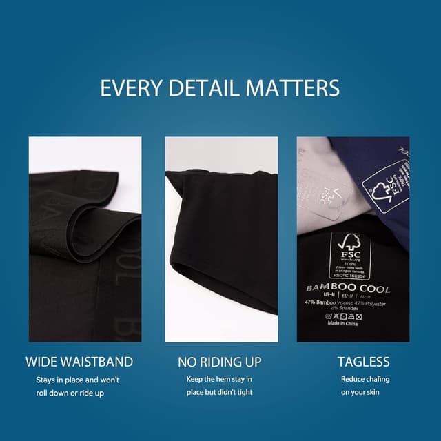 Thumbnail 4 de Bamboo Cool Boxer Underwear, 4-Pack