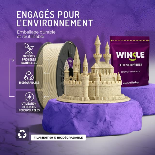 Thumbnail 5 de WINKLE Filament PLA 1 kg Sable 🖨