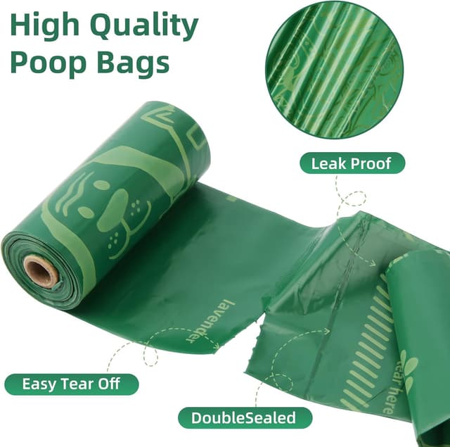 Detalle de OIRLVCE 540 Dog Poo Bags 36 Rolls — Extra Thick