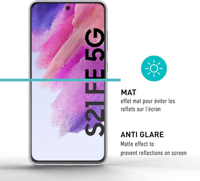 Detalle de smartect Protecteur d’écran TPU mat pour Samsung Galaxy S21 FE (lot de 2, pose sans bulles)