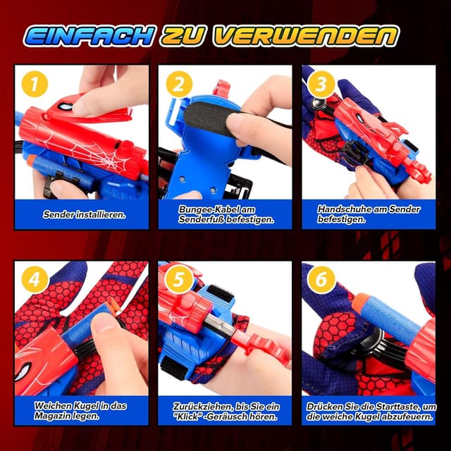 Detalle de Spid-er Launcher 2er Set Spielzeug 40 Darts