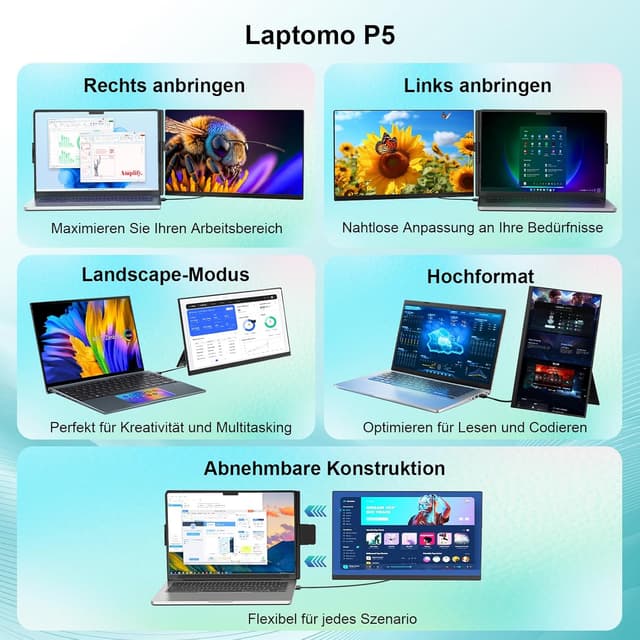 Thumbnail 5 de Laptomo Portable Monitor 15,6 Zoll Erweiterung