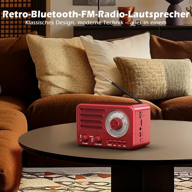 Thumbnail 4 de Radio transistor vintage Style rétro AM FM SW USB
