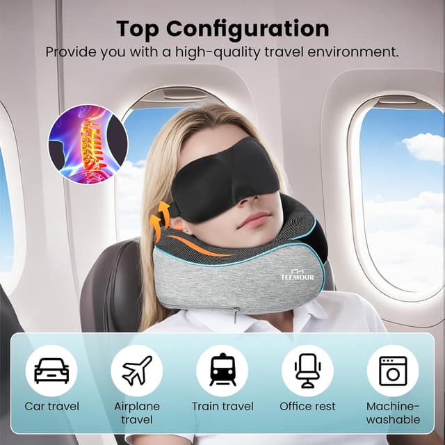 Thumbnail 5 de Teemour Travel Neck Pillow for Airplanes