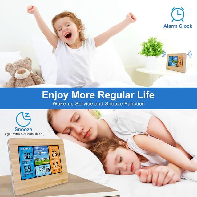 Thumbnail 6 de ONEVER Estación Meteorológica Digital Inalámbrica 🌡️ Barómetro y Alerta