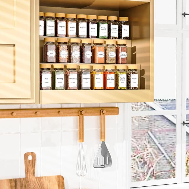 Detalle 2 de DIFULI 24 Gewürzgläser Set für Vorrat