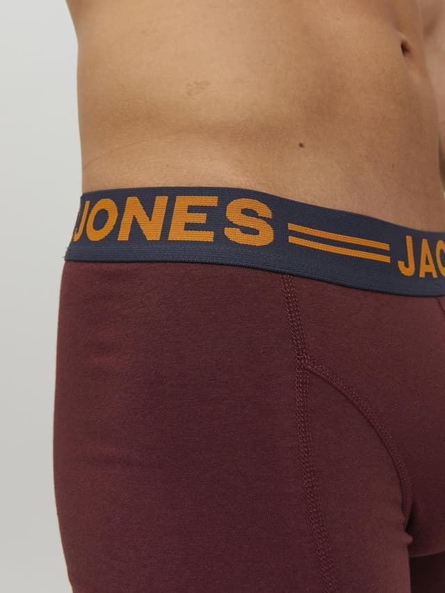 Detalle 2 de JACK & JONES JacLichfield Trunks 3 Pack 🩳 Hombre, Multicolor