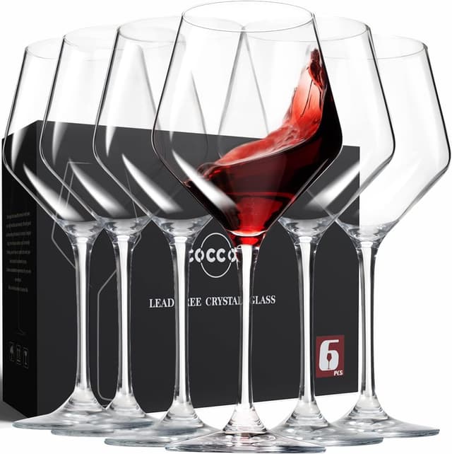 Imagen de coccot Wine Glasses 16 oz 6-pack — Burgundy style 🍷 en OfertitasTOP
