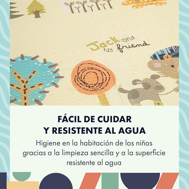 Detalle 2 de Babify Alfombra de Juegos Dino, tapete XPE impermeable