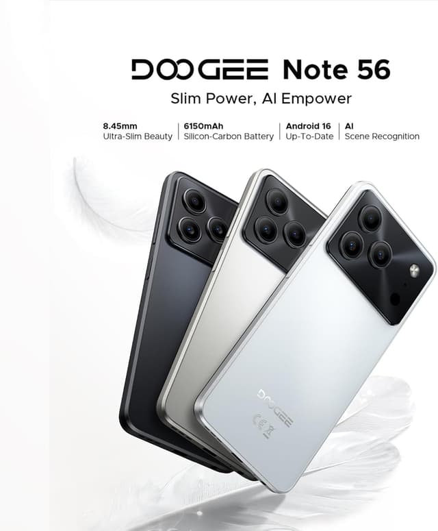Thumbnail 1 de DOOGEE Note 56 6.56" 90Hz Android 16 smartphone