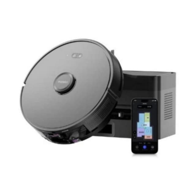 Detalle de Eureka N6 Plus Black, robot aspirador con navegación básica y 5.000 Pa