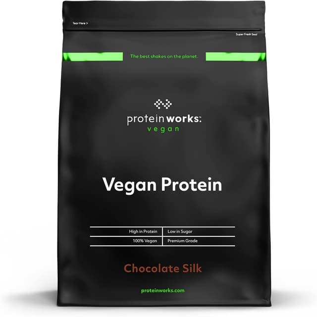 Imagen de Protein Works Proteína Vegana de Chocolate⭐ 2kg Sin Gluten en OfertitasTOP