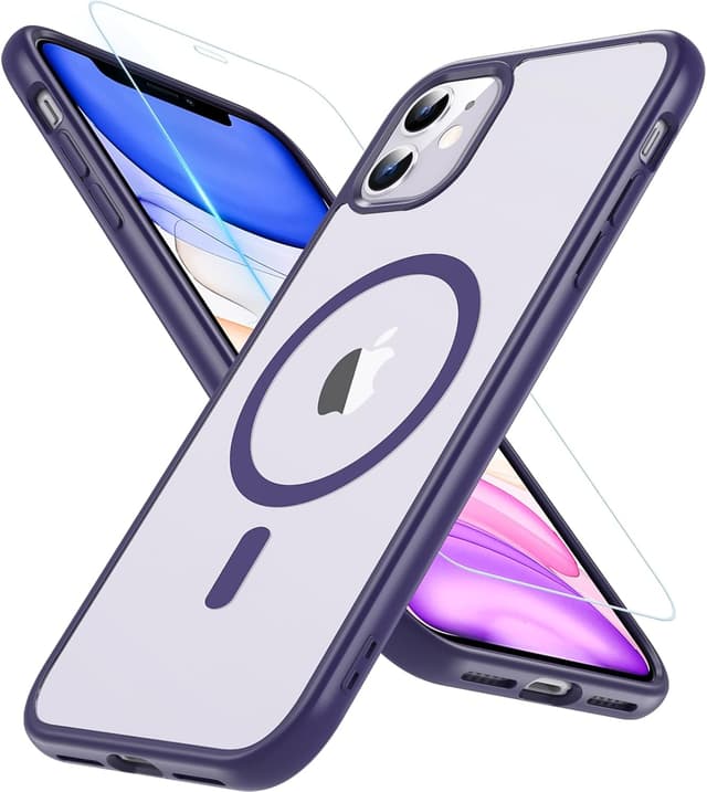 Detalle de Hensinple iPhone 11 Hülle MagSafe Panzer Lila