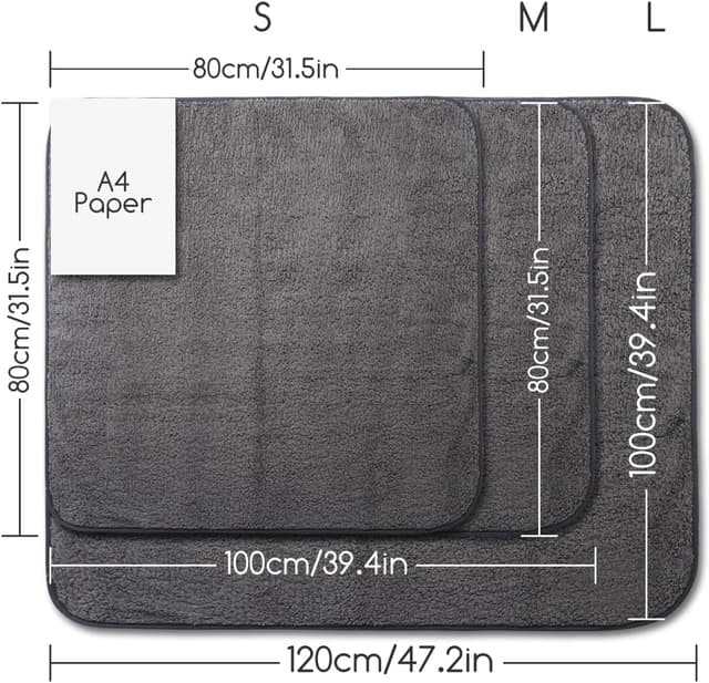 Detalle 2 de Nobleza couvertures en peluche pour chiens et chats lavables gris 80 x 80 cm