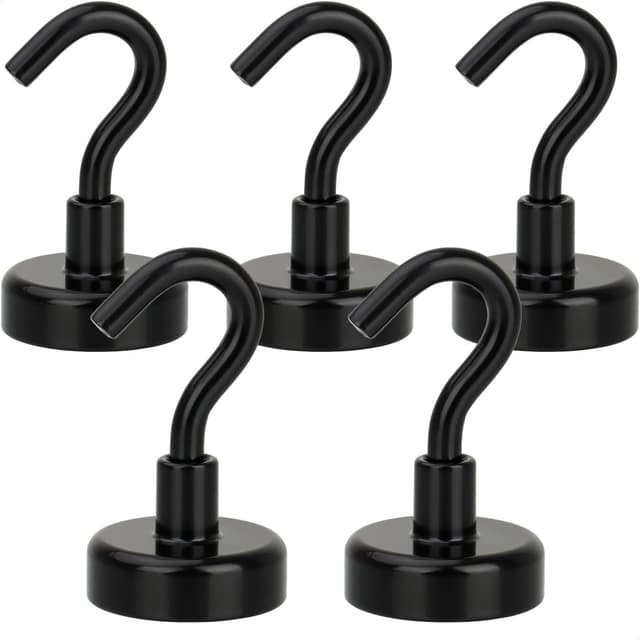 Thumbnail 6 de Crochets magnétiques en néodyme com-four® (5 pièces) avec force annoncée jusqu’à 5 kg