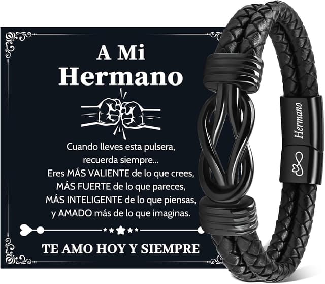 Thumbnail 6 de VU100 Pulseras para Hombre Regalos para Hombre Regalos de Cumpleaños para Él Pulseras de Cuero Cumpleaños Navidad San Valentín para Novio Marido