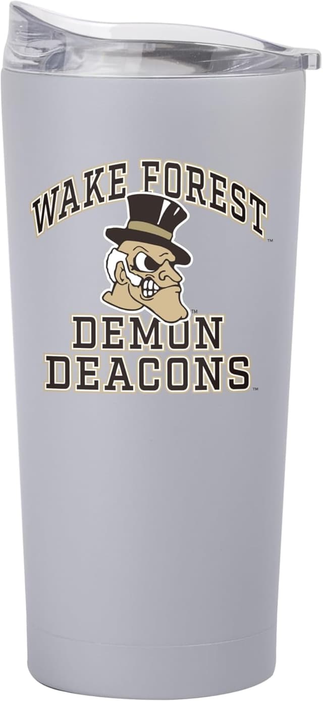 Detalle de Logo Brands NCAA Native Icons 20 oz Double-Wall Vacuum Insulated Stainless Steel Tumbler