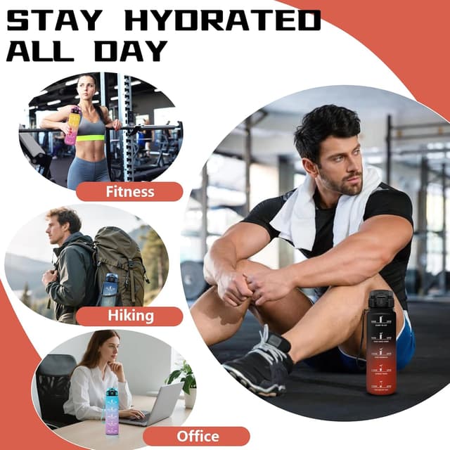 Thumbnail 6 de Grsta Trinkflasche 1l mit Strohhalm