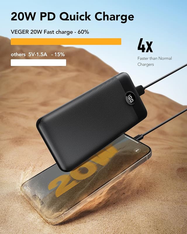 Detalle 2 de VEGER Power Bank 27000mAh 20W