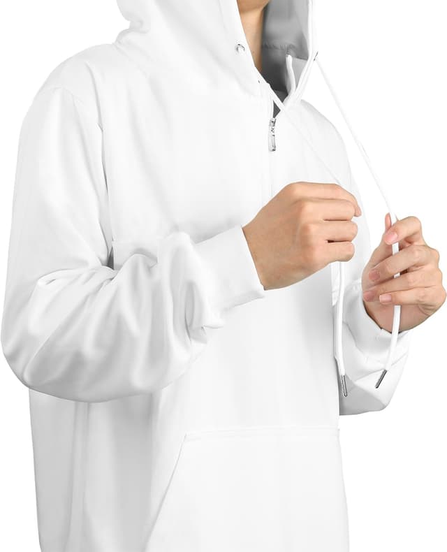 Detalle 2 de Gavliuu Herren Zip Hoodie mit Stehkragen & Doppelkapuze (300 g/m²) – Loose Fit für Frühling, Herbst & Winter