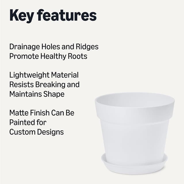 Thumbnail 1 de Amazon Basics Plant Pot 20.3 cm