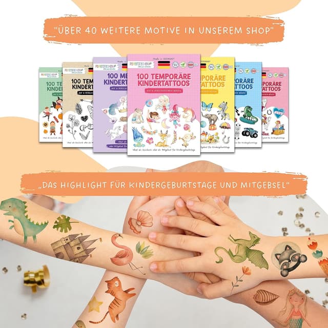 Thumbnail 4 de Papierdrachen 100 Hautfreundliche Kindertattoos