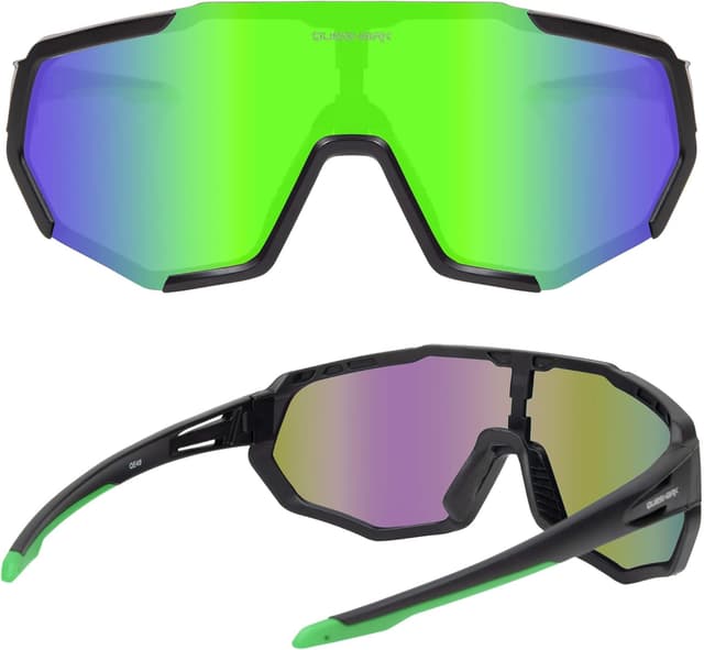 Detalle 2 de Queshark Occhiali Veloci in TR90 con lenti policarbonato UV400: occhiali sportivi da ciclismo