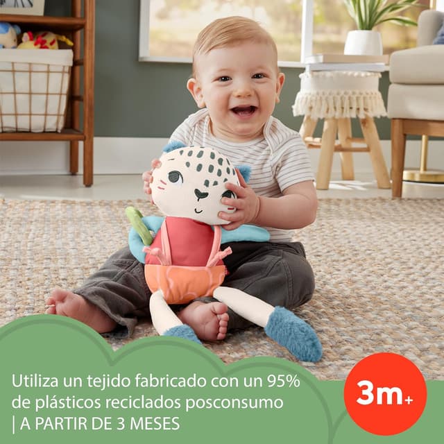 Detalle 2 de Fisher-Price Planet Friends Leopardo de las Nieves 🐆 Juguete Sensorial