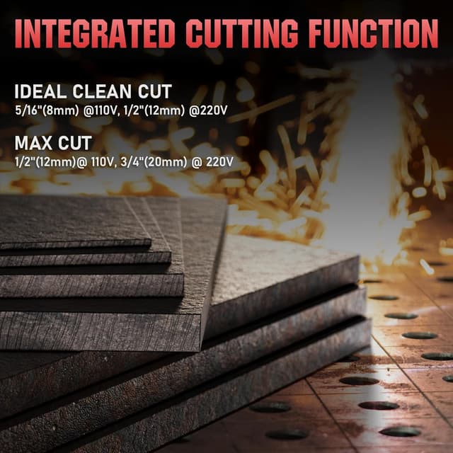 Detalle de YESWELDER CT-520 5-in-1 TIG Welder & Plasma Cutter (200A TIG/Stick, 50A Plasma, Dual Voltage 110/220V)