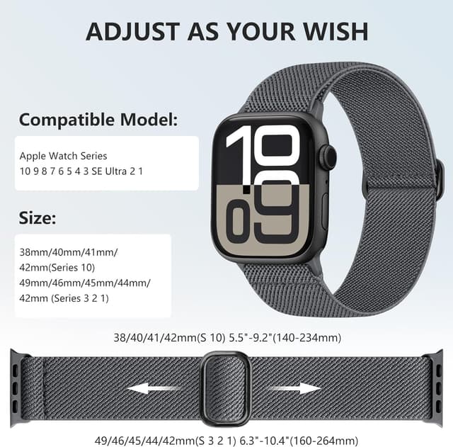 Detalle 2 de IMIVIO water-resistant nylon strap for Apple Watch 40mm