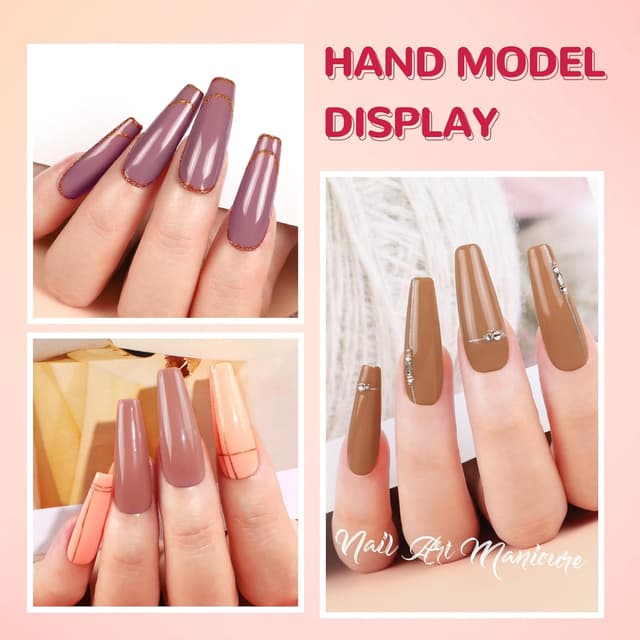 Detalle de COSCELIA Vernis Semi Permanent UV/LED – Lot de 20 vernis gel Rouge Rose Orange pailleté