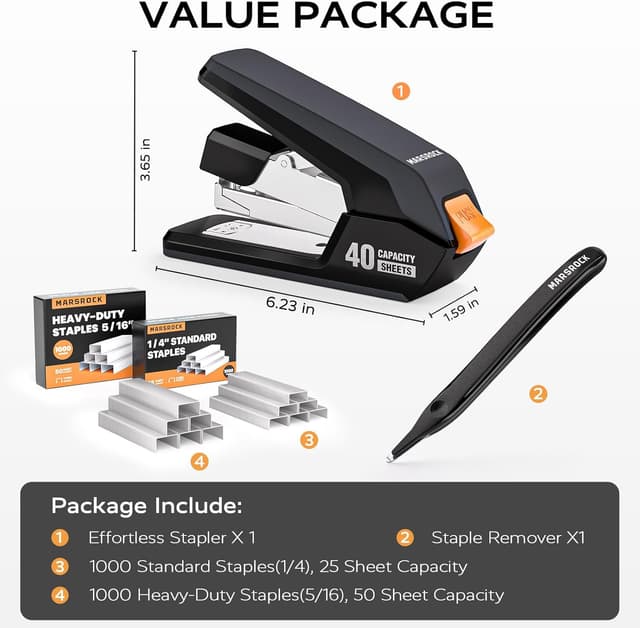 Thumbnail 5 de Effortless Heavy Duty Desktop Stapler 40‑sheet