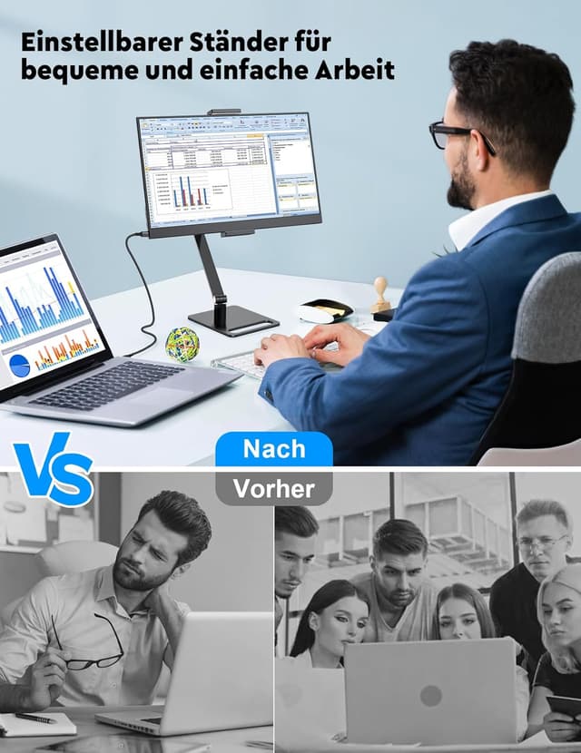 Thumbnail 5 de MAGICRAVEN Tragbarer Monitor 15,6" 1080p