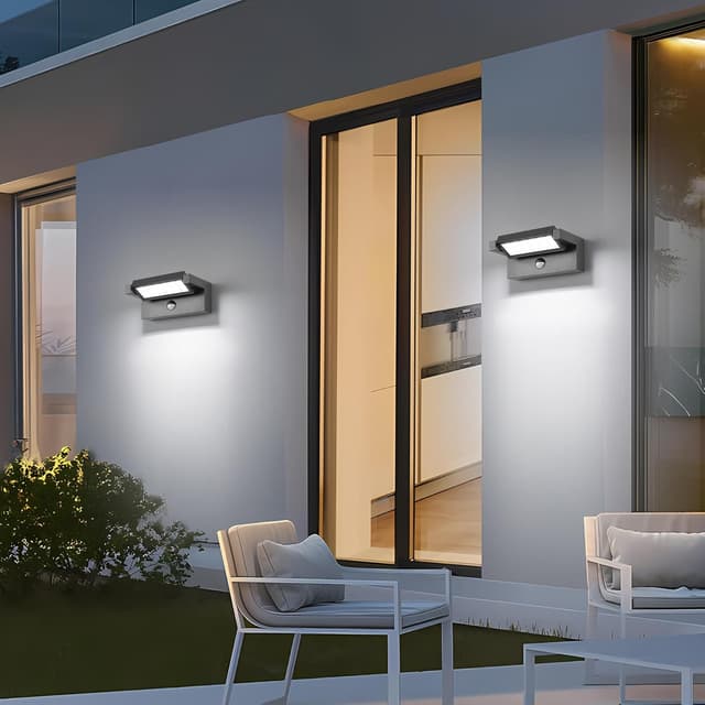 Thumbnail 6 de Applique LED da parete esterno con sensore di movimento e pannello orientabile IP65, 22W, 6500K bianco freddo