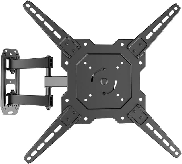 Detalle de H&C Full Motion TV Wall Mount (23–55") for Flat & Curved TVs, VESA up to 400x400, Swivel Tilt with Cable Storage
