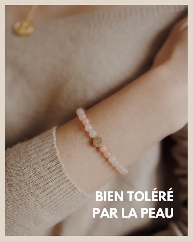 Detalle 2 de Bracelet GD GOOD.designs EST. 2015 avec perles de quartz rose