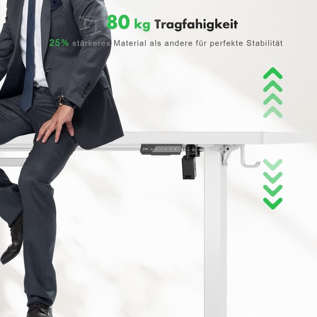 Thumbnail 6 de Flamaker höhenverstellbarer Stehschreibtisch elektrisch 180x80 cm (mit Kabelmanagement)