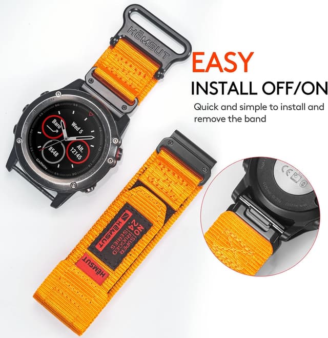 Detalle de Cinturino Garmin Nylon torbollo 20 mm