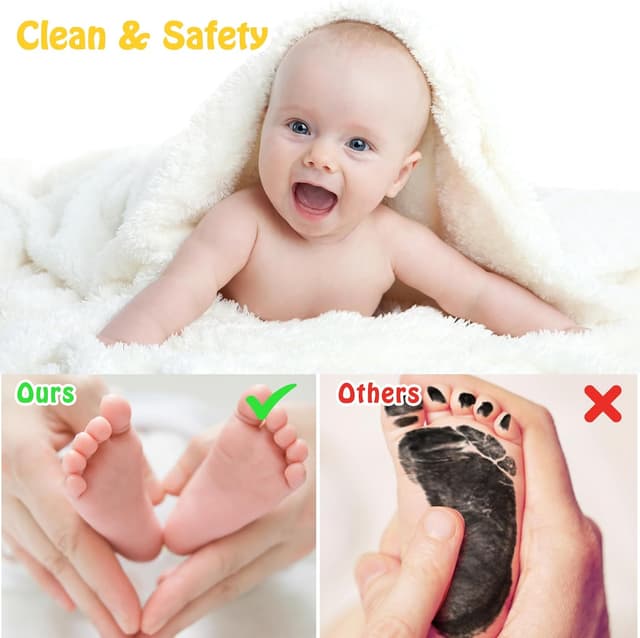 Detalle de Baby inkless handprint kit for 0 to 6 months