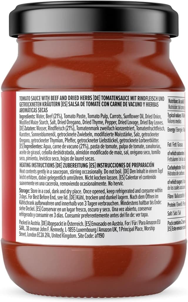 Thumbnail 3 de Amazon Salsa Boloñesa para Pasta, 420g 🍝