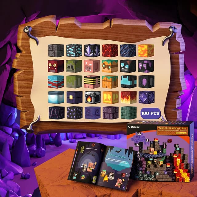 Detalle 2 de GobiDex 100PCS Magnetic Building Blocks STEM Toy 🧩