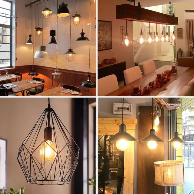 Thumbnail 6 de YUNRRD Vintage Light Bulb E27 LED Edison (G80) 4W, 2700K Warm White, Amber Glass, 400lm – Pack of 2