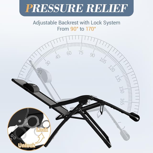 Detalle 2 de UDPATIO Sonnenliege für Garten, 78 cm Liegefläche