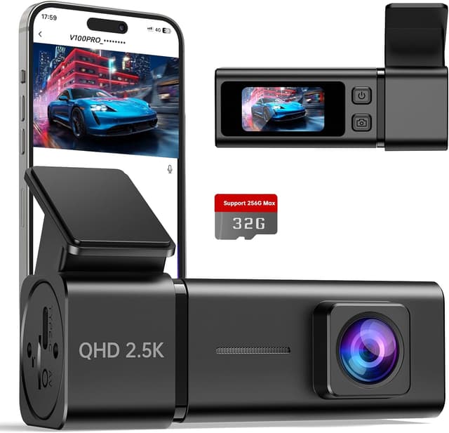 Detalle de Dash Cam 2.5K WiFi front car camera 32GB