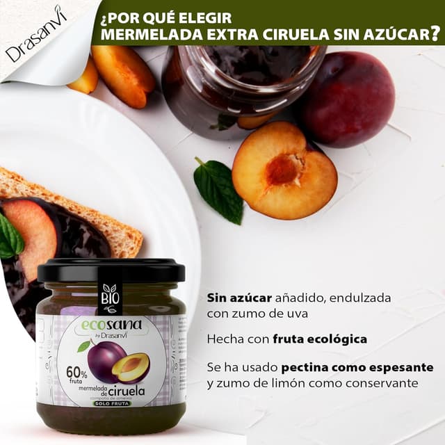 Thumbnail 4 de ECOSANA MERMELADA EXTRA CIRUELA 250g 🍯