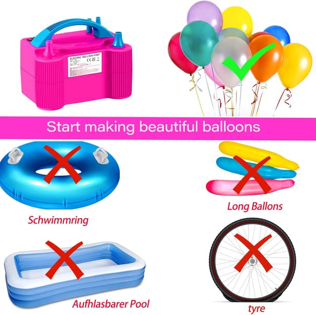 Thumbnail 5 de Wetisedg Electric Balloon Pump Dual Nozzle 600W