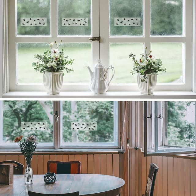 Detalle de GeeRic Lot de 50 autocollants transparents pour pièges à mouches de fenêtre