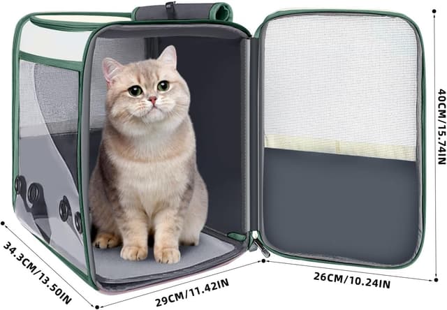 Detalle de SWIHELP Katzenrucksack Pet Carrier 35 x 27 x 40