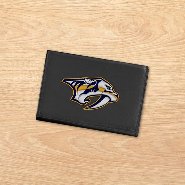 Thumbnail 6 de Rico Industries NCAA Standard Embroidered Tri-Fold Wallet (Black Leather)