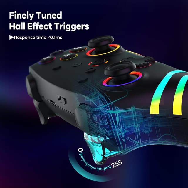 Thumbnail 2 de MYSTILUCK Controller Wireless Pro per Switch con RGB